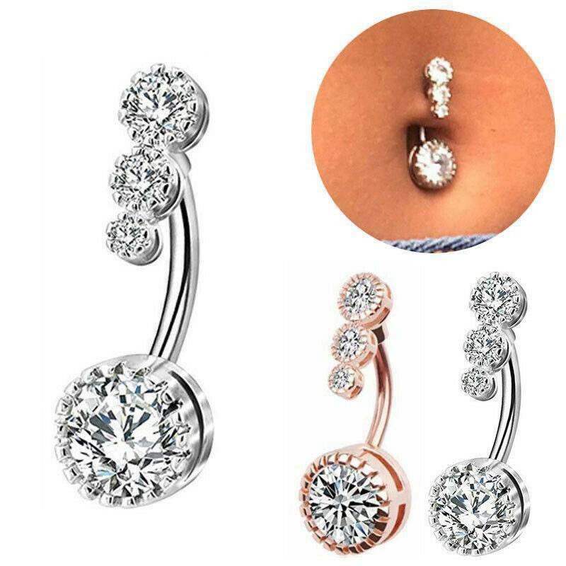 Hot new belly button round set zircon belly button navel ring piercing jewelry hot A-1832