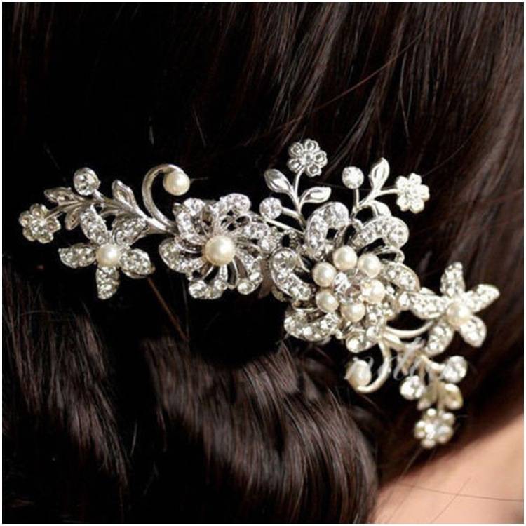 Pearl Wedding Hair Comb Clip Crystal Bridal Hairpin Jewelry Hair Accessory
A-71