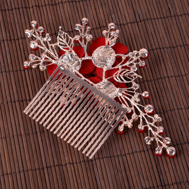 New Retro Chinese Hair Comb Bridal Rhinestone Pearl Headdress Wedding Dress Accessories Bridal Jewelry TS-28