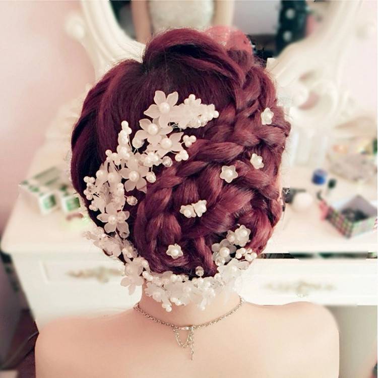 Bridal Hair Accessories Rhinestone Flower Headband Wedding Headpiece Hair Jewelry Handmade Wedding Headband Women Hair Ornaments A-660