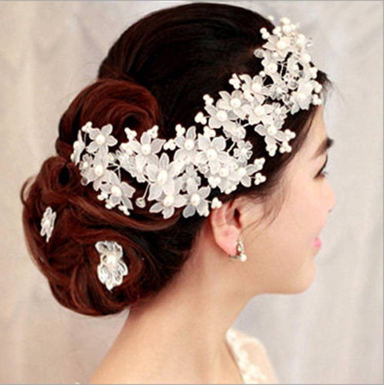 Bridal Hair Accessories Rhinestone Flower Headband Wedding Headpiece Hair Jewelry Handmade Wedding Headband Women Hair Ornaments A-660