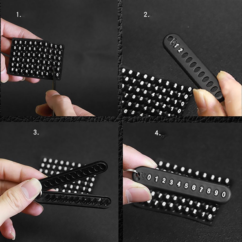 Anti-lost Car Keychain Phone Number Card Keyring Leather Bradied Rope Auto Vehicle Key Chain Holder Accessories Gift  E-900