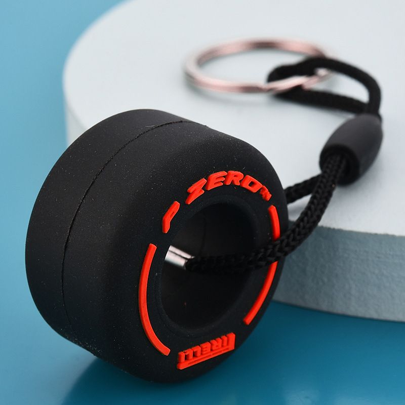 New Fashion Simulation Cartoon Small Tire Keychain Creative Car Bag Key Ring Pendant Gift For Car Lovers A-1506
