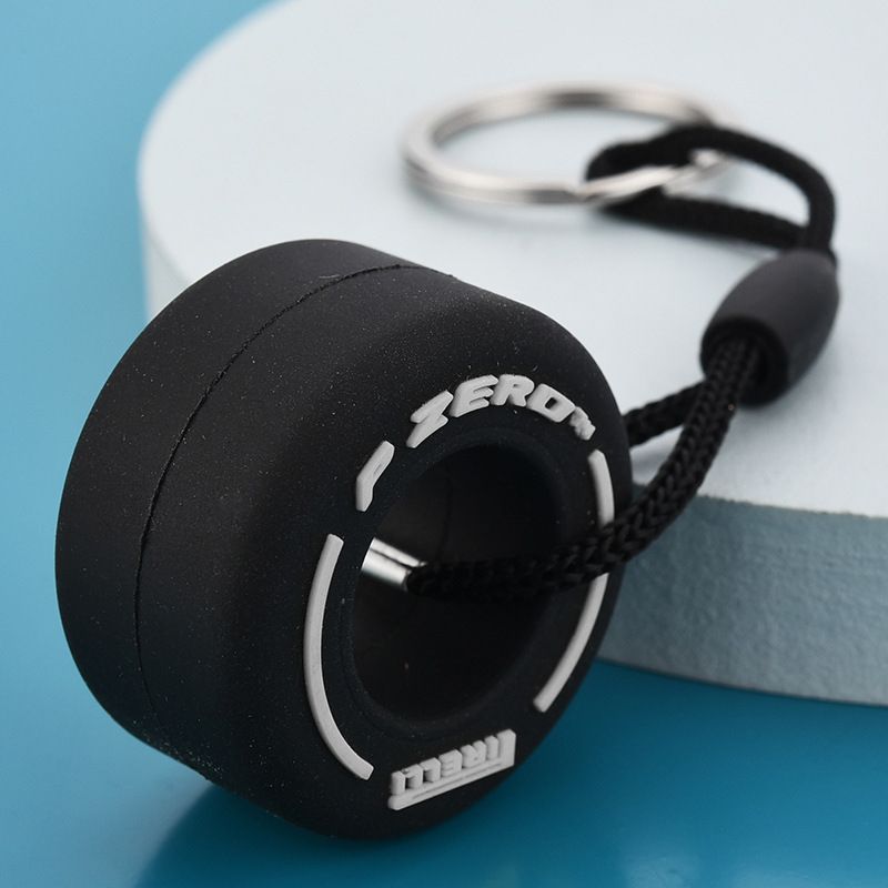 New Fashion Simulation Cartoon Small Tire Keychain Creative Car Bag Key Ring Pendant Gift For Car Lovers A-1506