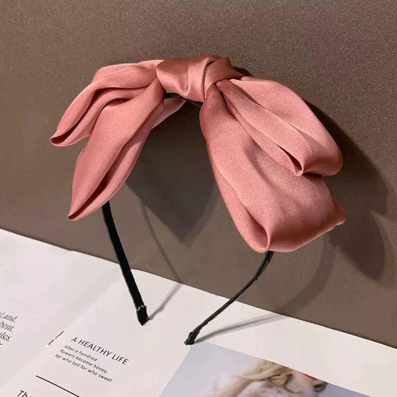 Bow Hairband Solid Color Hair Accessories Hairpin Headdress Girl Ins Headband A-1510