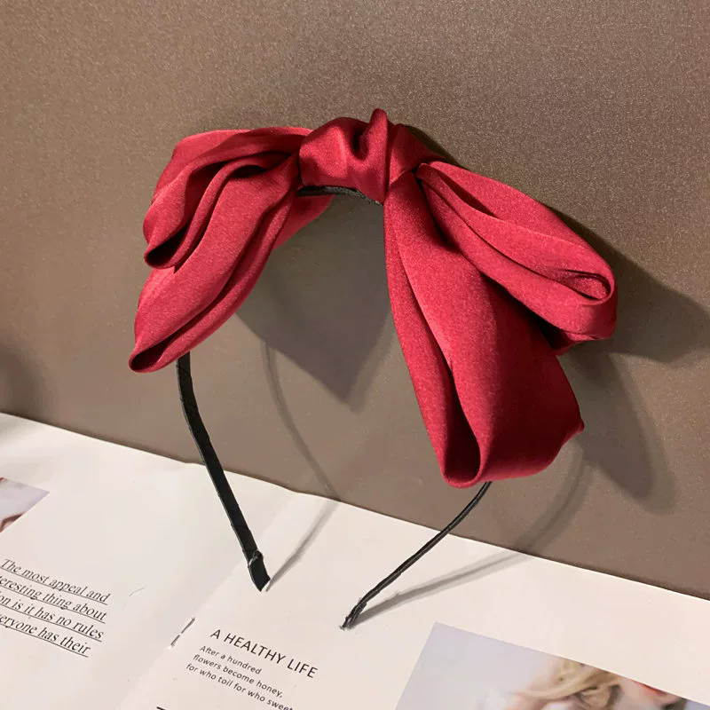 Bow Hairband Solid Color Hair Accessories Hairpin Headdress Girl Ins Headband A-1510
