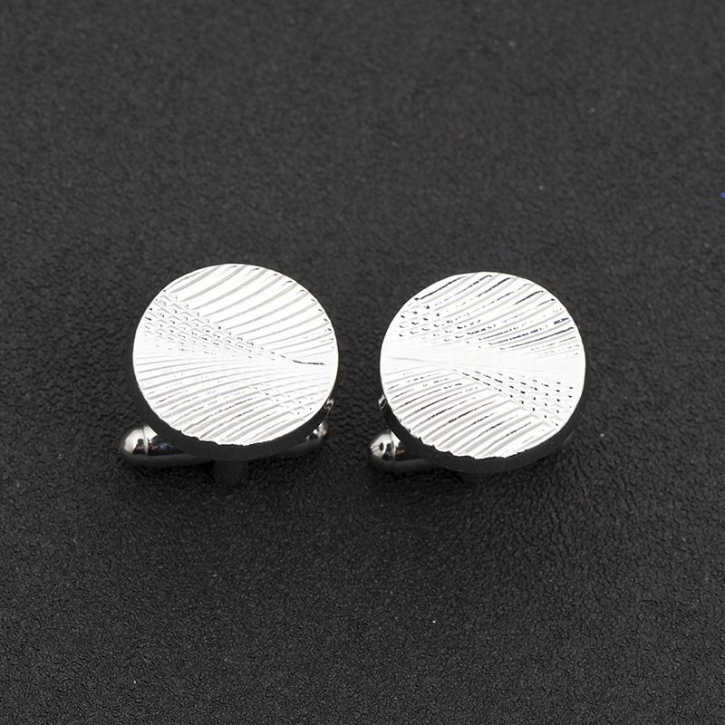 European And American New Men's Cufflinks Round Spiral Pattern Cufflinks All-match Men's Shirt Accessories  A-1734