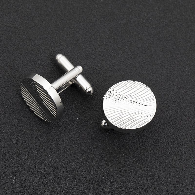European And American New Men's Cufflinks Round Spiral Pattern Cufflinks All-match Men's Shirt Accessories  A-1734