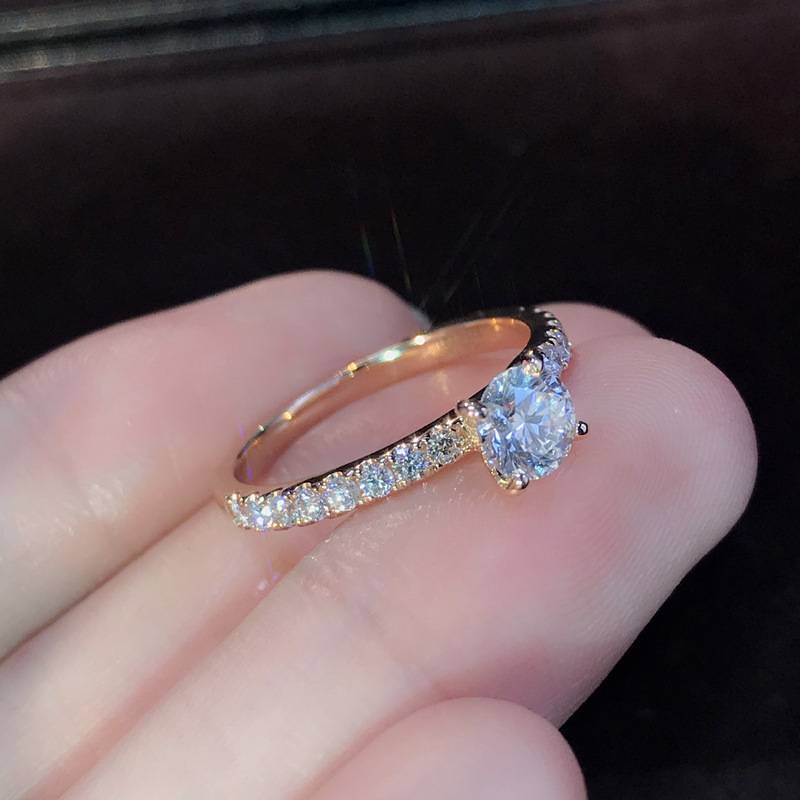 European And American Simple Silver-plated Simulation Diamond Ring To Get Married To Ring Wedding Ring A-579