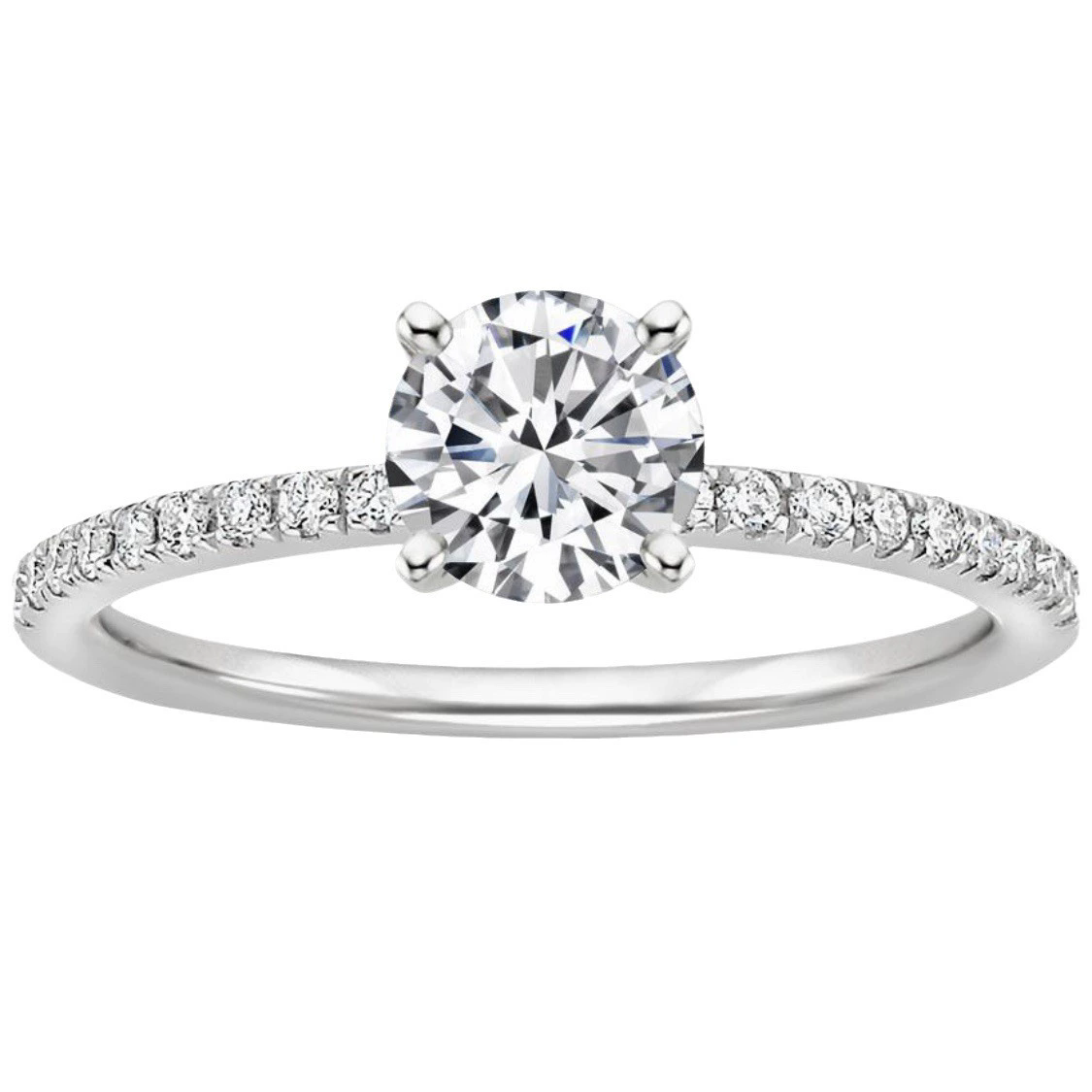 European And American Simple Silver-plated Simulation Diamond Ring To Get Married To Ring Wedding Ring A-579