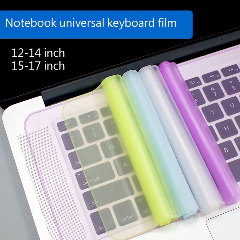 Universal Laptop Cover Keyboard Skin Dustproof Waterproof Soft Silicone Protector Generic for 12-14 inch and 15-17 inch E-1087