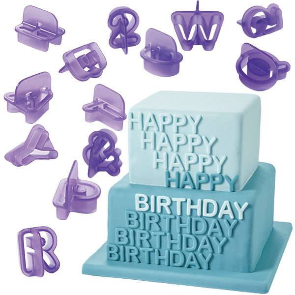 40pcs Alphabet Number Letter Character Fondant Cake Decorating Set Icing Cutter Moulds Cake Toolse J--89