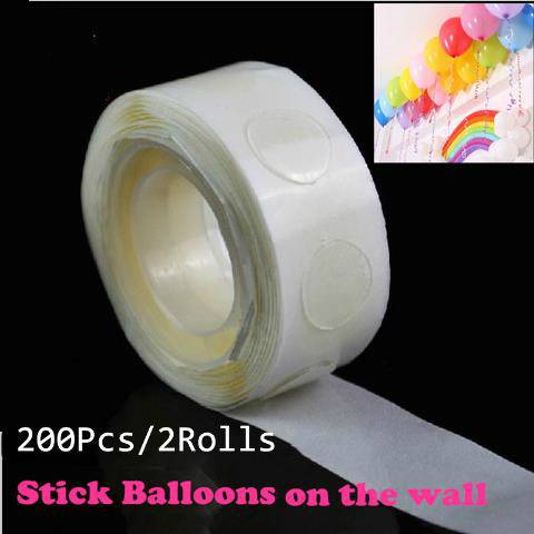 2pcs Balloons Glue Point Double-Sided Multi Use Fix Gum Air Balls Inflatable Toys Decorations For Birthday Wedding XMAS Party J--13
