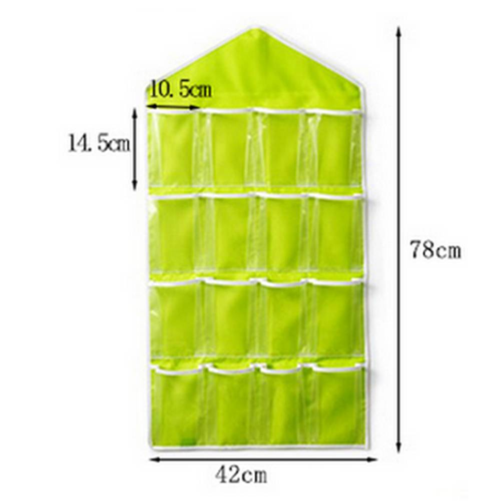 Multifunction 16 Pockets Socks Shoe Toy Underwear Sorting Storage Bag Door Wall Hanging Closet Organizer J--85