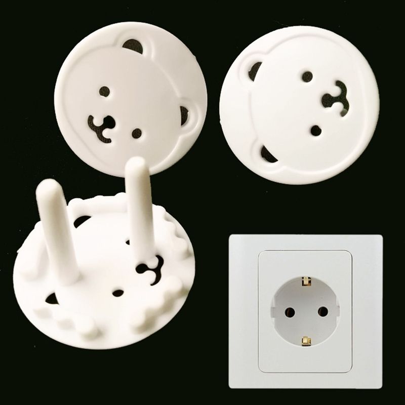 10pcs Baby Safety Child Electric Socket Outlet Plug Protection Security Two Phase Safe Lock Cover Kids Sockets Cover Plugs E-1124