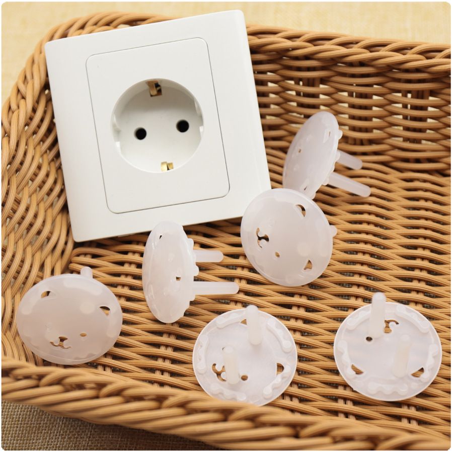 10pcs Baby Safety Child Electric Socket Outlet Plug Protection Security Two Phase Safe Lock Cover Kids Sockets Cover Plugs E-1124