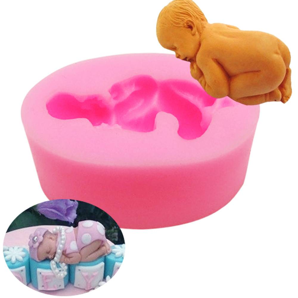 3D Cute Baby Silicone Molds for Cake Sugar Candy Mold DIY Design Fondant Decorating Tools 7.5*4.7CM D13--8