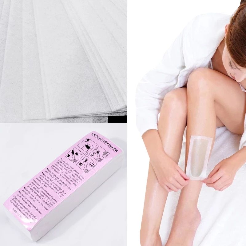 50pcs Removal Nonwoven Body Cloth Hair Remove Wax Paper Rolls High Quality Hair Removal Epilator Wax Strip Paper Roll E-1080