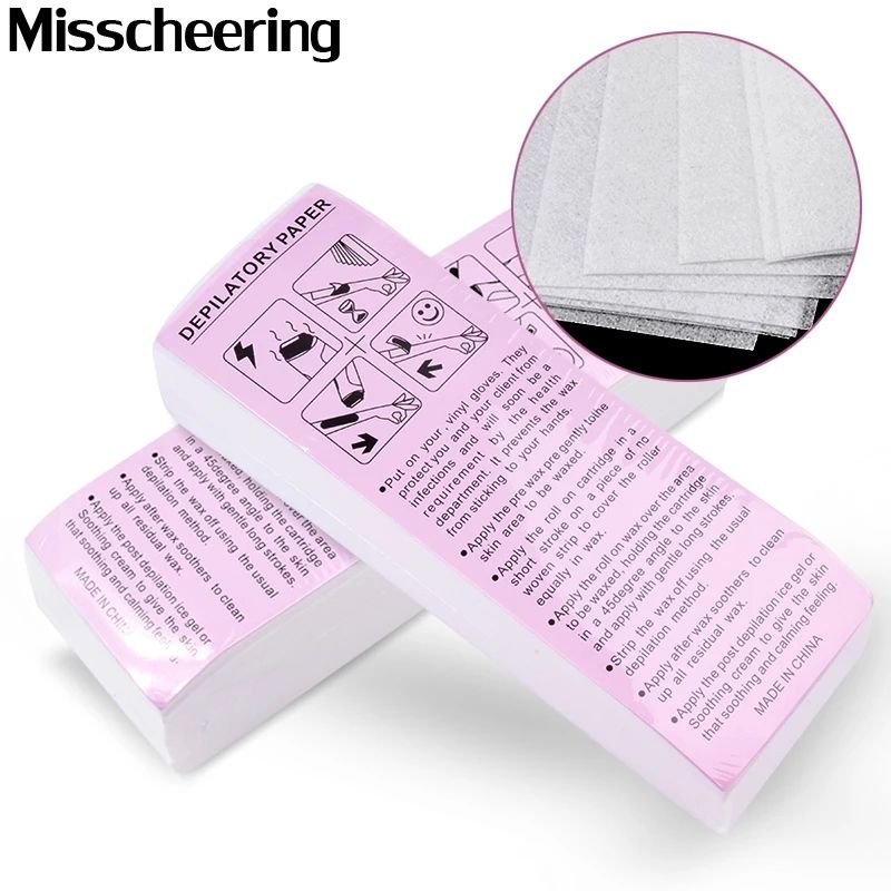 50pcs Removal Nonwoven Body Cloth Hair Remove Wax Paper Rolls High Quality Hair Removal Epilator Wax Strip Paper Roll E-1080