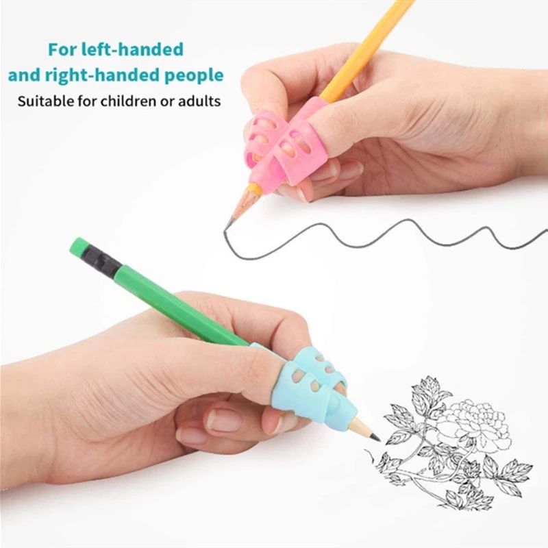 3Pcs/Set Non-toxic Children Pencil Holder Pen Writing Aid Grip Posture Correction Tools Office School Supplies E-413