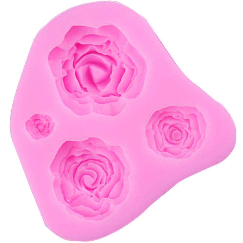 3D Rose Flower Silicone Mold Fondant Cake Decorating Chocolate Cookie Soap Fimo Polymer Clay Resin baking molds D12--4