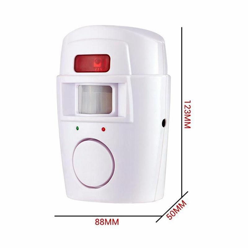 Wireless PIR Motion Sensor Detector Alarm with Remote Controls Infrared Motion Sensor Alarm Battery-powered Home Security System（Battery not included）