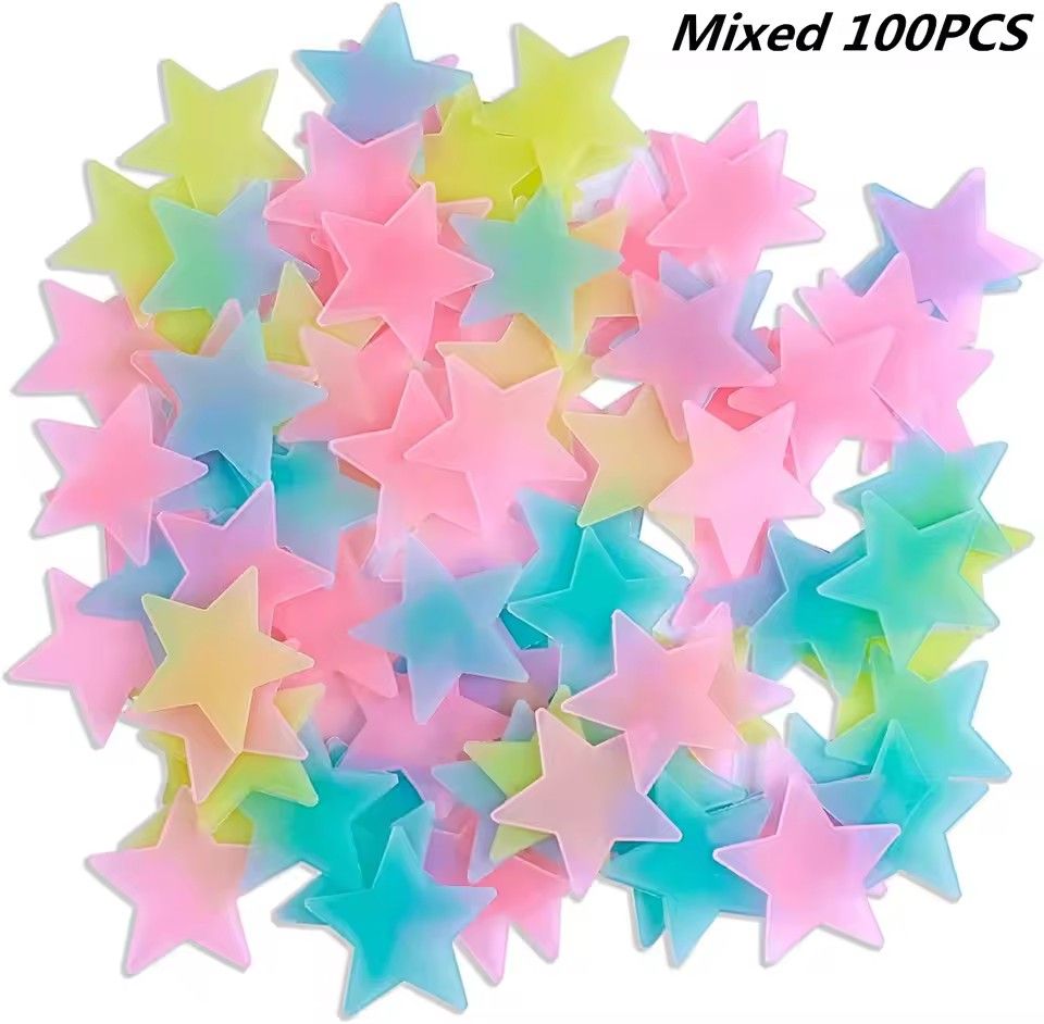 3D stars glow in the dark Luminous on Wall Stickers for Kids Room living room Wall Decal Home Decoration poster J--82