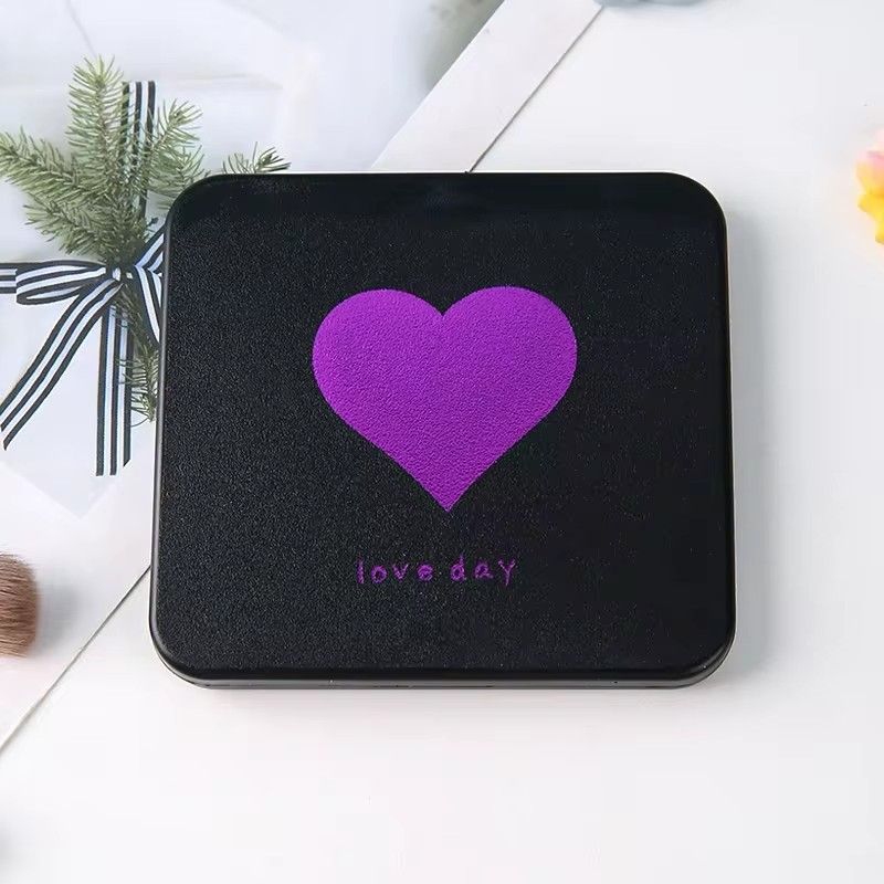 Foldable Makeup Mirror Mini Square Makeup Vanity Mirror Portable Hand Mirrors Double-sided Compact Mirror Pocket Cosmetic Mirror C-395
