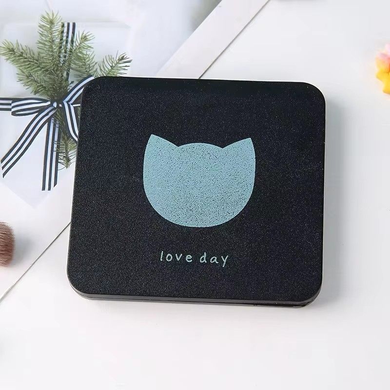 Foldable Makeup Mirror Mini Square Makeup Vanity Mirror Portable Hand Mirrors Double-sided Compact Mirror Pocket Cosmetic Mirror C-395