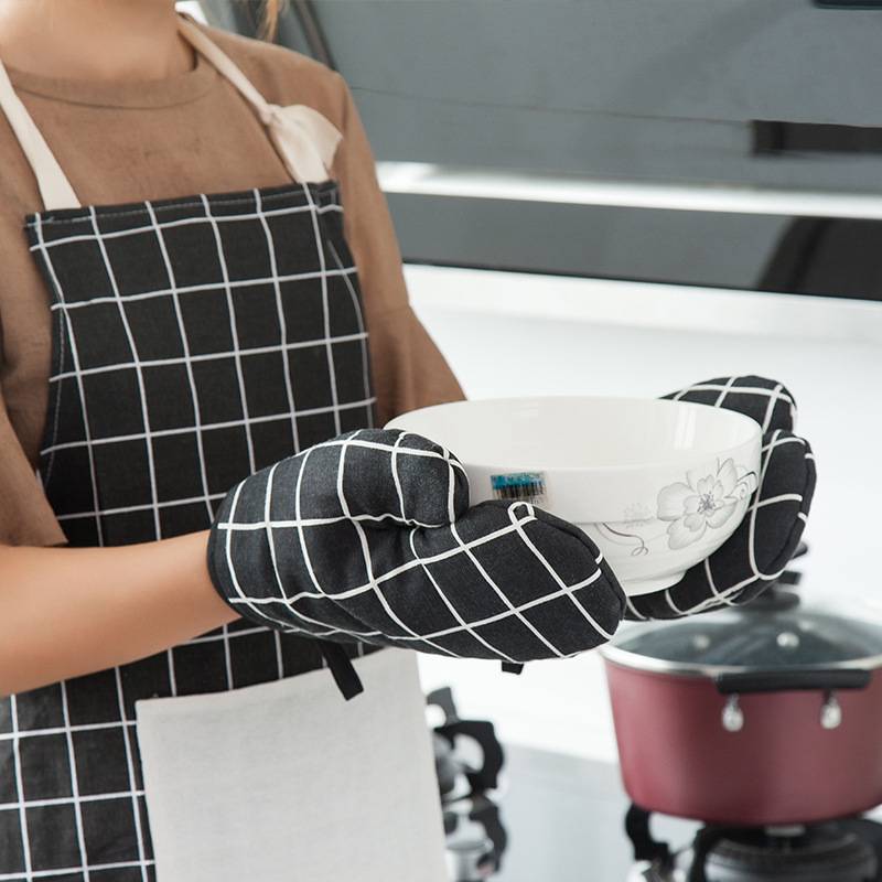 1pc High temperature heat resistant gloves Thickened insulated kitchen oven microwave anti-scalding gloves Baking tools