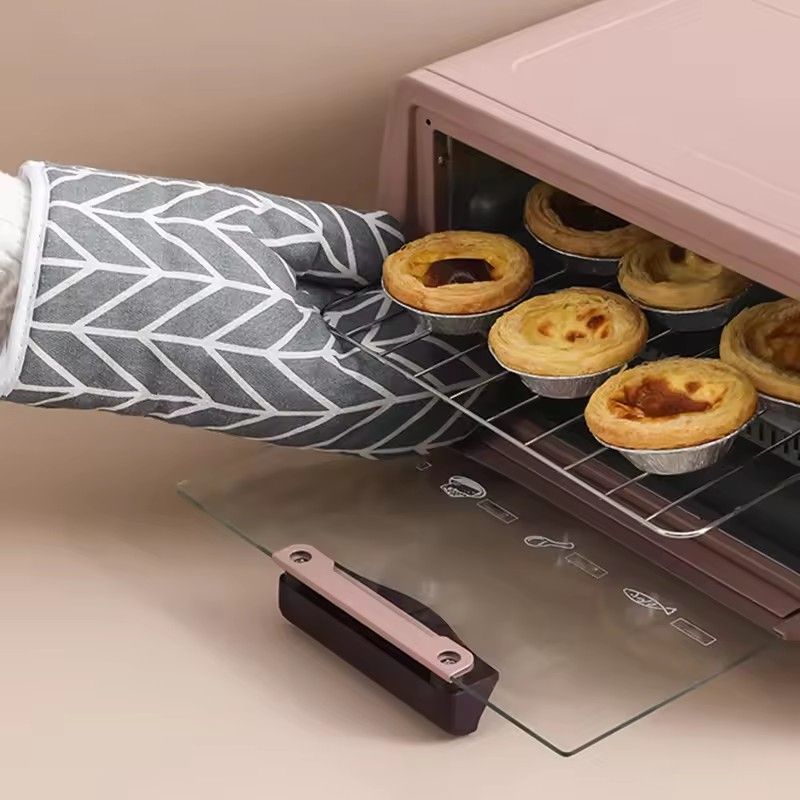 1pc High temperature heat resistant gloves Thickened insulated kitchen oven microwave anti-scalding gloves Baking tools
