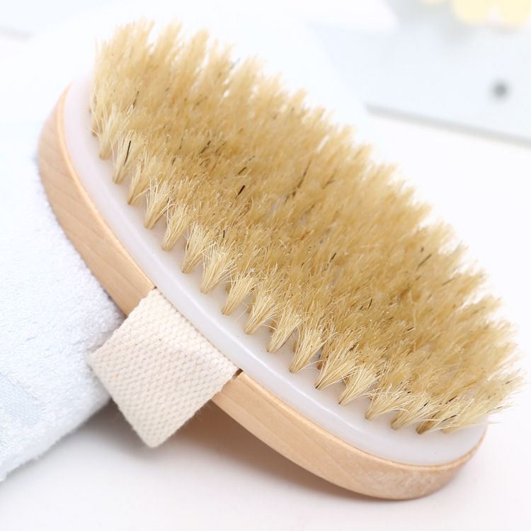 Bathing Brush Dry Skin Body Soft Natural Bristle SPA Brush Without Handle Wooden Bath Shower Brush Exfoliating Body Brush &E-1098