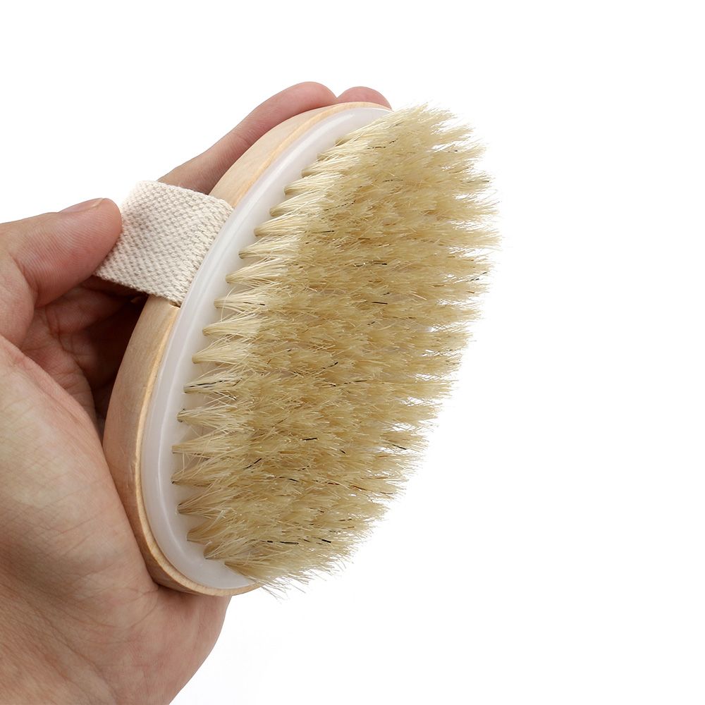 Bathing Brush Dry Skin Body Soft Natural Bristle SPA Brush Without Handle Wooden Bath Shower Brush Exfoliating Body Brush &E-1098