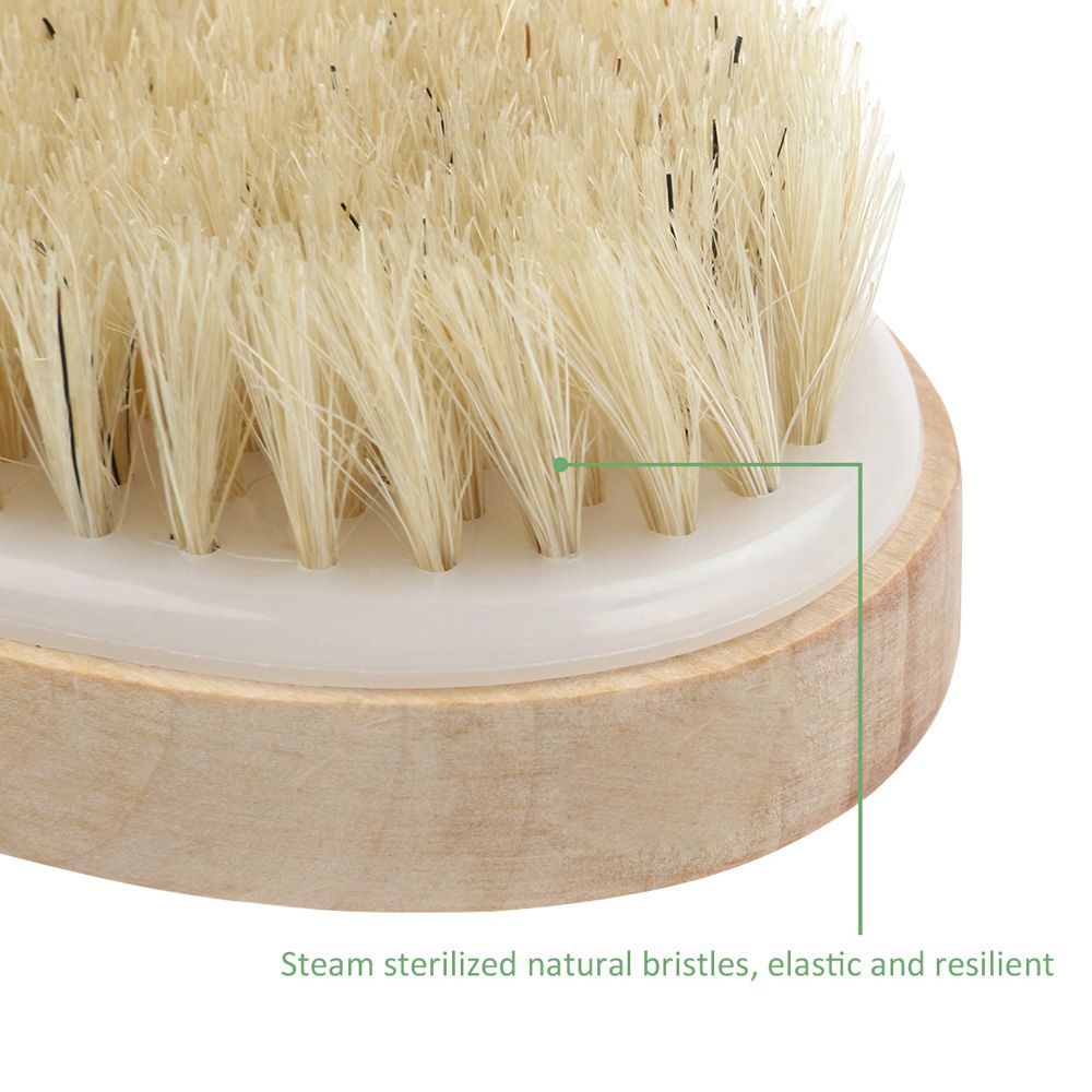 Bathing Brush Dry Skin Body Soft Natural Bristle SPA Brush Without Handle Wooden Bath Shower Brush Exfoliating Body Brush &E-1098