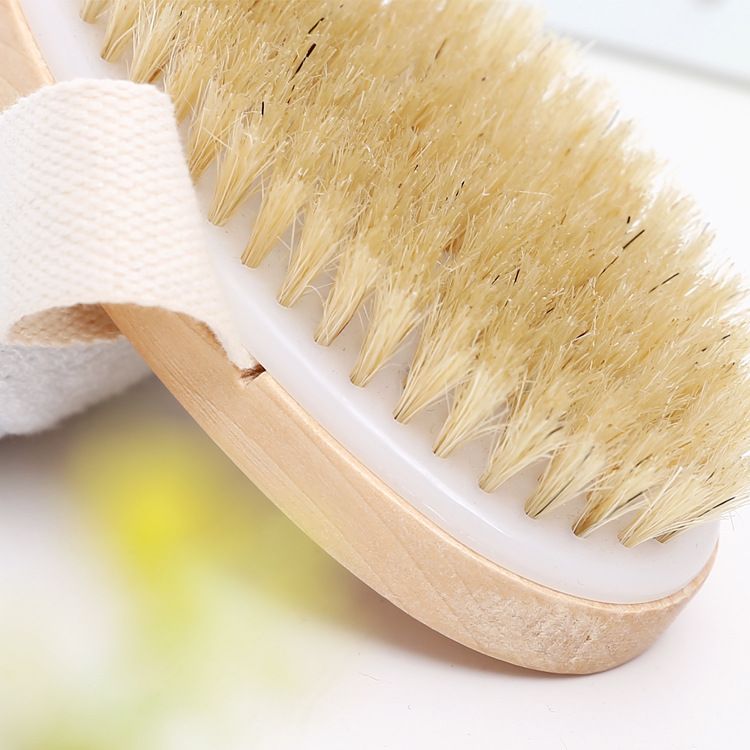 Bathing Brush Dry Skin Body Soft Natural Bristle SPA Brush Without Handle Wooden Bath Shower Brush Exfoliating Body Brush &E-1098