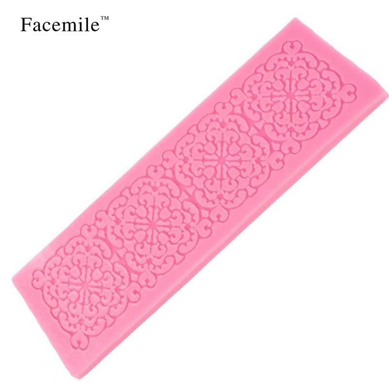 1 pcs Wedding Cake Decoration Mould Silicone Cake Mold Chocolate Mould Pastry Tools Silicone Lace Mat for Fondant  D10--6