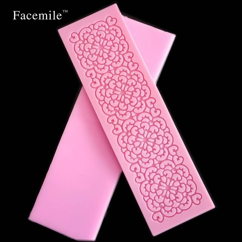 1 pcs Wedding Cake Decoration Mould Silicone Cake Mold Chocolate Mould Pastry Tools Silicone Lace Mat for Fondant  D10--6
