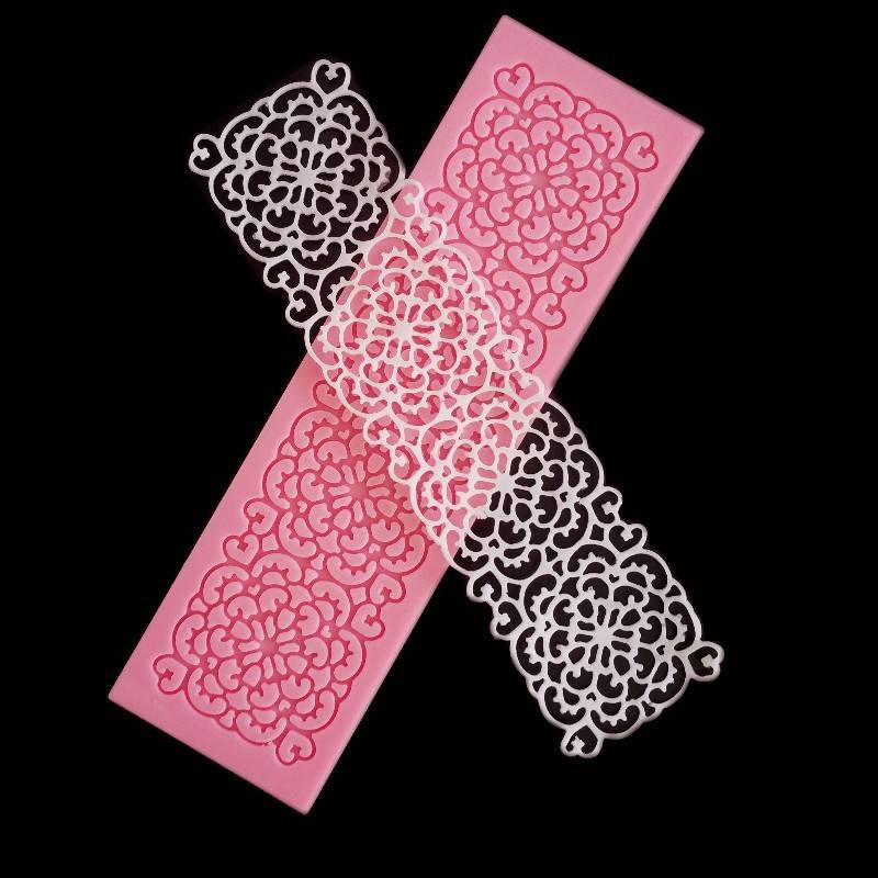1 pcs Wedding Cake Decoration Mould Silicone Cake Mold Chocolate Mould Pastry Tools Silicone Lace Mat for Fondant  D10--6