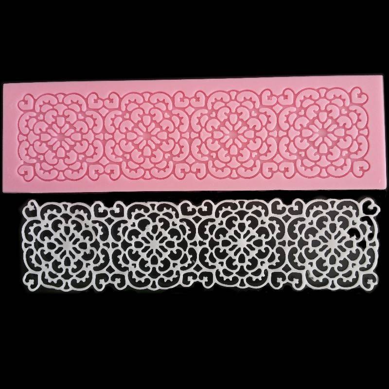 1 pcs Wedding Cake Decoration Mould Silicone Cake Mold Chocolate Mould Pastry Tools Silicone Lace Mat for Fondant  D10--6