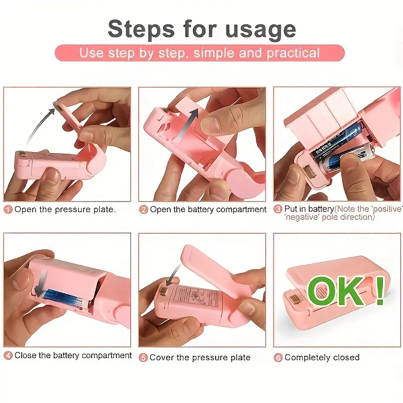 Plastic hand pressure mini sealing machine portable heat sealing machine snack food bag sealing food