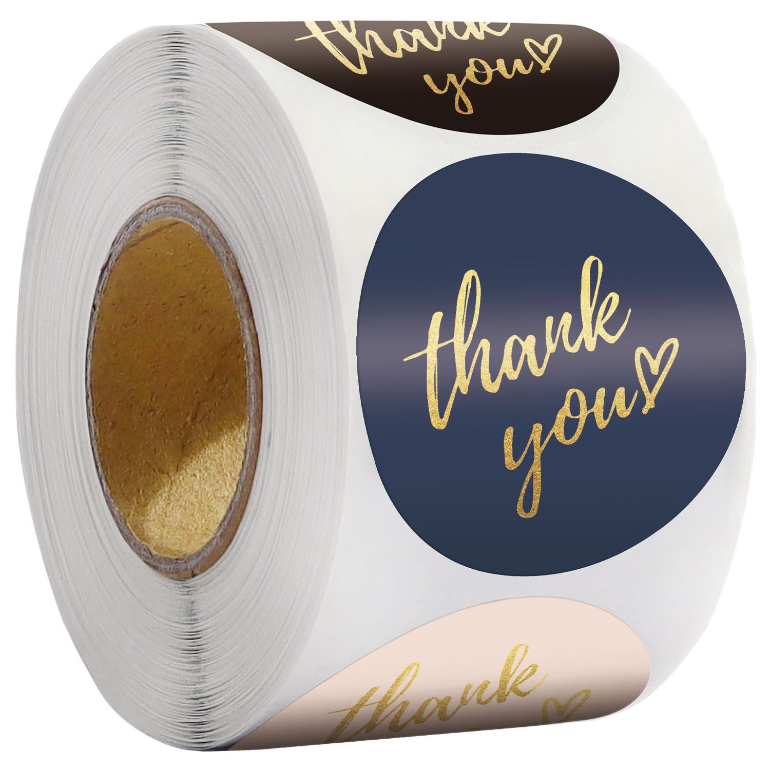 2.5cm Thank You Adhesive Stickers with Love Wedding Party Favors Envelope Mailing Supply Packaging Sealing Stationery Sticker C-539