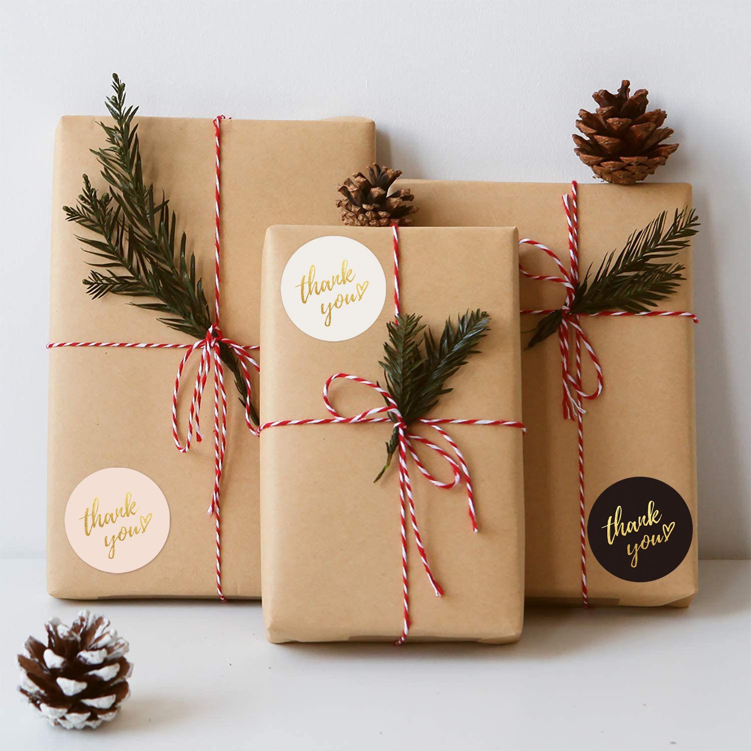 2.5cm Thank You Adhesive Stickers with Love Wedding Party Favors Envelope Mailing Supply Packaging Sealing Stationery Sticker C-539