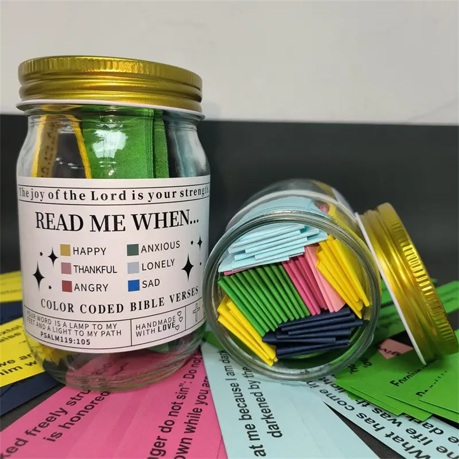 Bible Verses In Jar - Read Me When Bible Verses Gift Prayer Jar Scripture Jar Bible Jar Bible Verses Blessings Jar For Notes Col