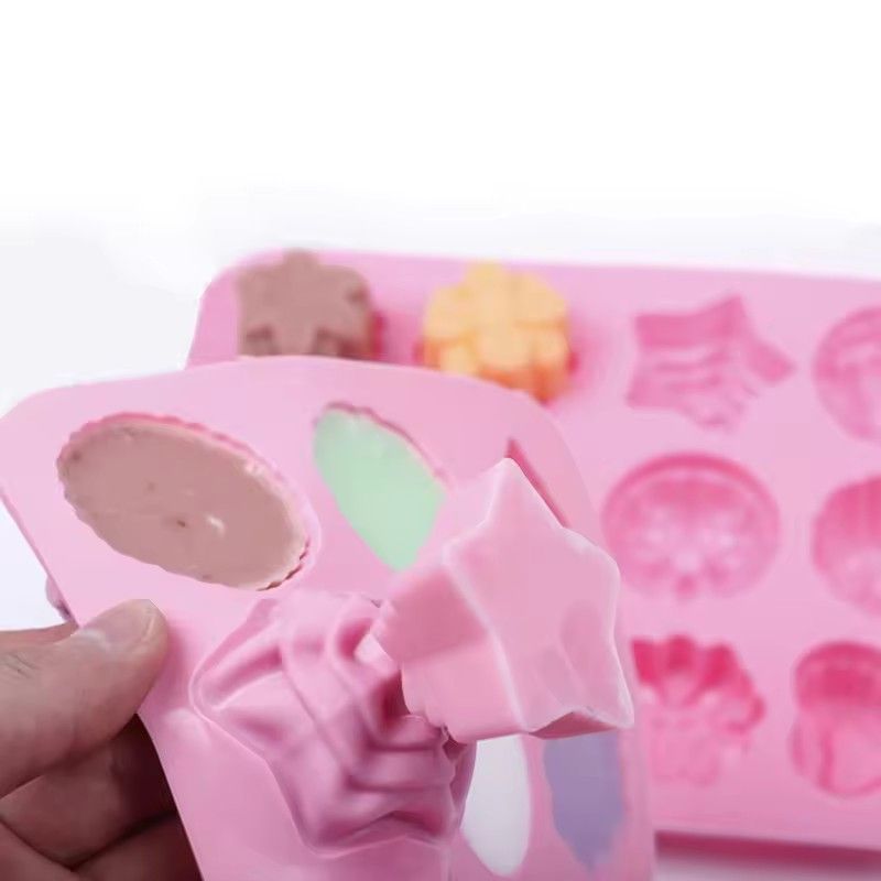 Silicone Cake Mould 12 hole different flower pudding jelly mould chocolate D-10-7