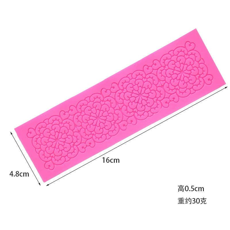 1 pcs Wedding Cake Decoration Mould Silicone Cake Mold Chocolate Mould Pastry Tools Silicone Lace Mat for Fondant  D10--6
