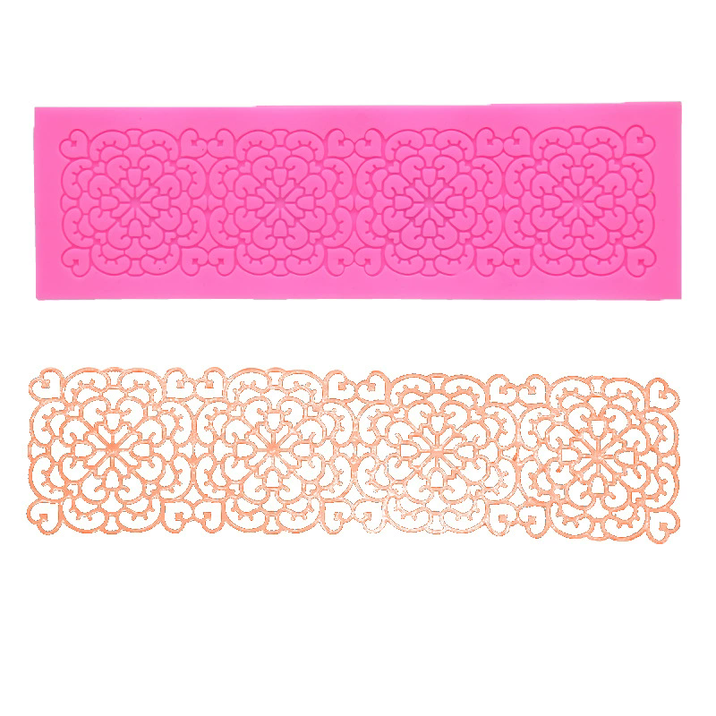 1 pcs Wedding Cake Decoration Mould Silicone Cake Mold Chocolate Mould Pastry Tools Silicone Lace Mat for Fondant  D10--6