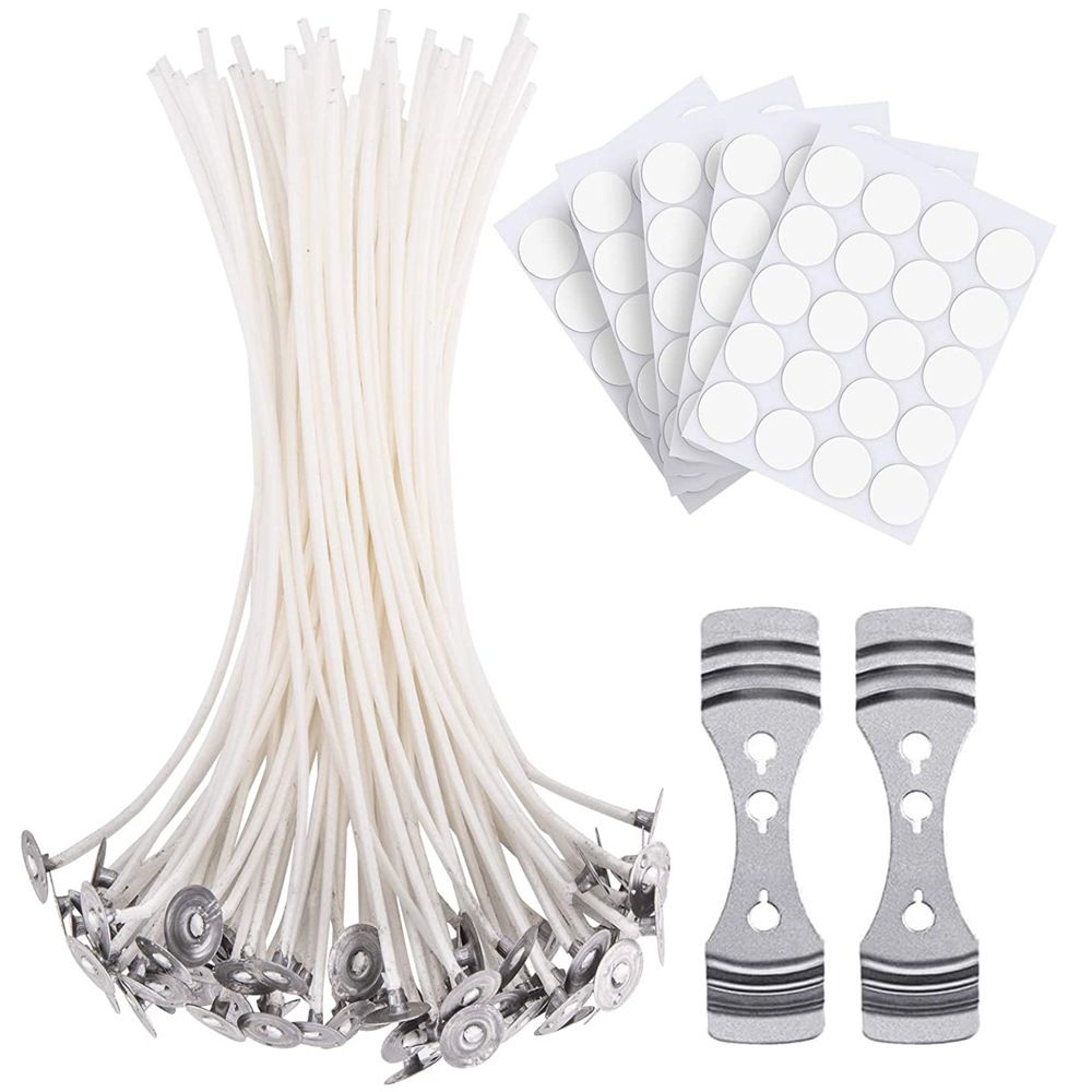 100pc/1set candle wick set, three hole wick holder, smokeless wick, candle wick special double-sided adhesive C-474