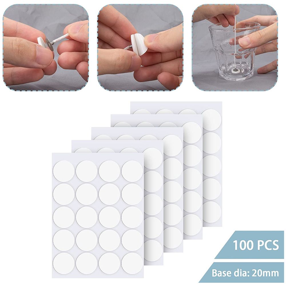 100pc/1set candle wick set, three hole wick holder, smokeless wick, candle wick special double-sided adhesive C-474