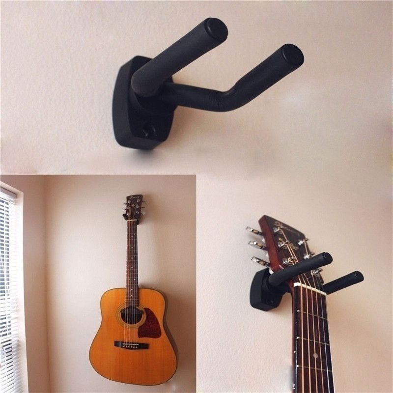 1 Pcs Guitar Hanger Hook Holder Wall Mount Stand Rack Bracket Display Guitar Bass Screws Accessories E-391
