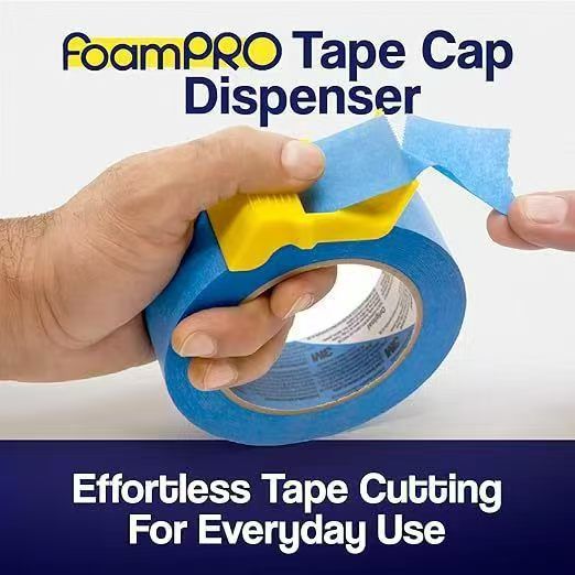 3Pcs Plastic Tape Dispenser Office School Supplies Gift Wrapping Creative Adhesive Tape Holder 3 Size Arts Crafts Tape Cap